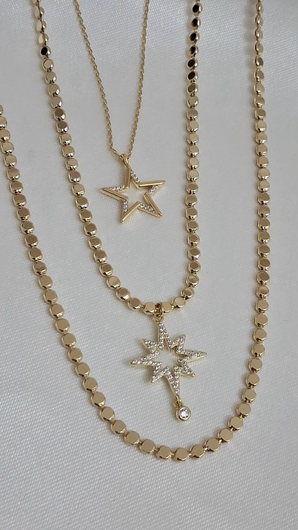 XUPING Kolye - Pullu Zincir ve Yıldız Figürlü